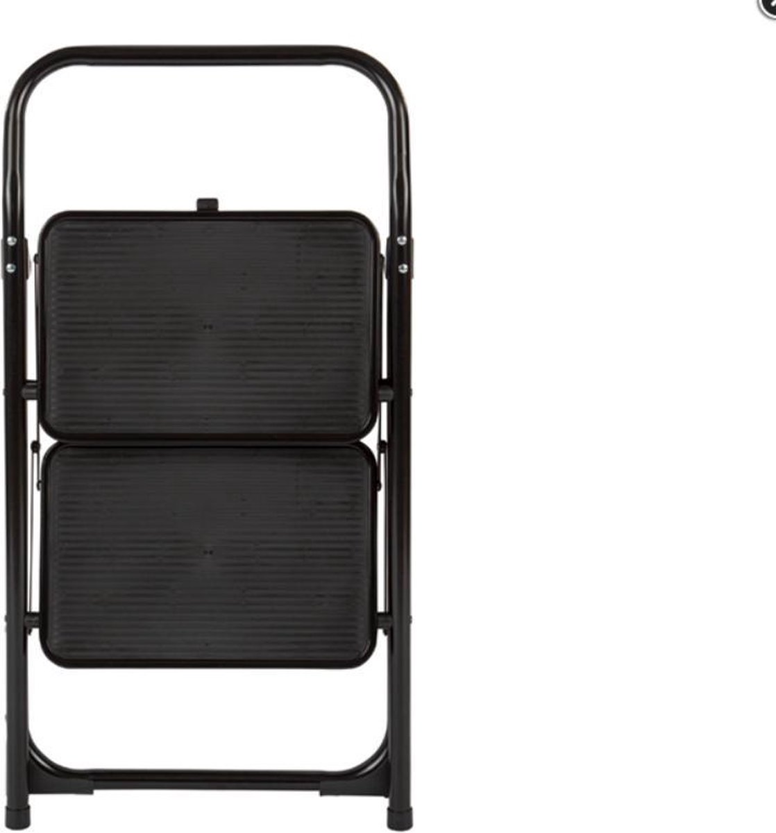 BIG STEP Trapladder 2 brede treden zwart – foto 3