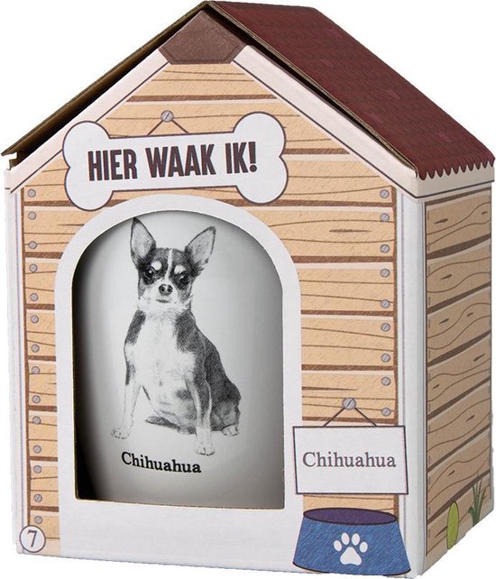 Mok – Chihuahua – Dier – Puppy – Hond – Dieren – Mokken en bekers – Keramiek – Mokken - Porselein -  Honden – Cadeau -  Kado