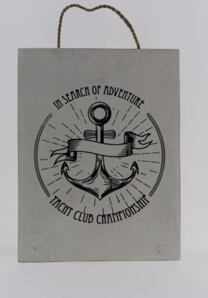 Tekstbord 30x40 cm Yacht Club Championship Ibiza style