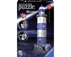 foto van Ravensburger Vuurtoren Night Edition- 3D puzzel gebouw - 216 stukjes