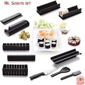Mr. Sushito 11-Delige Sushi Maker Set -  Mr. Sushito All in One Sushi Roller Set - Sushimaker Tool - Doe het zelf - Sushi Go- Sushi maken - Incl. twee paar Chopsticks