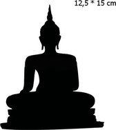 Wellness-House | Sticker Buddha | 12,5 * 15 cm | Raamsticker | Boeddha | Laptopsticker | Autosticker | Boedha | Wandsticker