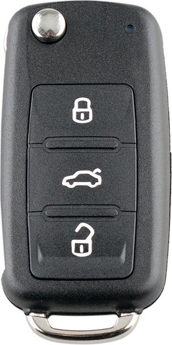 Autosleutelbehuizing Volkswagen Golf 6 Polo 6R Up - 3 knops - klapsleutel met sleutelbaard
