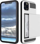 Hoesje voor Samsung Galaxy S20 - Hard case hoesje met ruimte voor pasjes - Wit - Pasjeshouder telefoonhoesje -