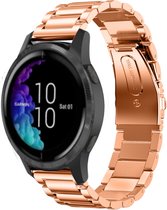 Stalen Smartwatch bandje - Geschikt voor  Garmin Venu stalen band - rosé goud - Horlogeband / Polsband / Armband