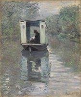 Claude Monet, Le Bateau studio, 1876 op canvas, afmetingen van dit schilderij zijn 30 X 45 CM