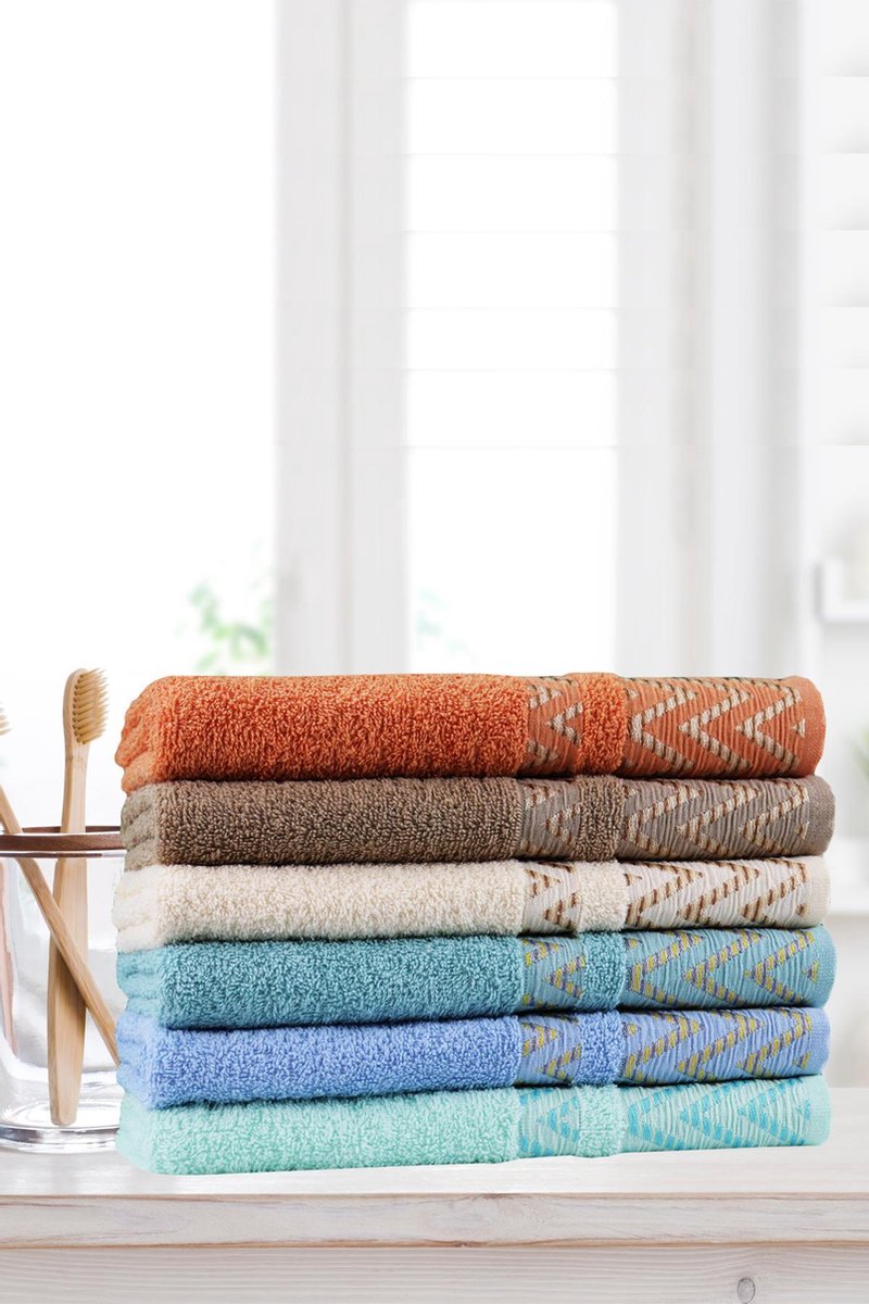 Wave Assortiment Handdoek 6 Stuks Ephemeris Soft katoen 6 stuks 50x90cm