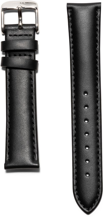 KRAEK Zwart Zilver - horlogebandje met quick release - 18 mm bandje - Easy click