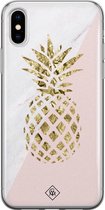 iPhone XS Max hoesje siliconen - Ananas | Apple iPhone Xs Max case | TPU backcover transparant