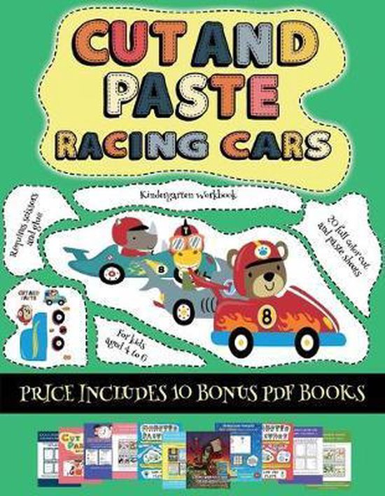 Kindergarten Workbook (Cut and paste Racing Cars), James Manning