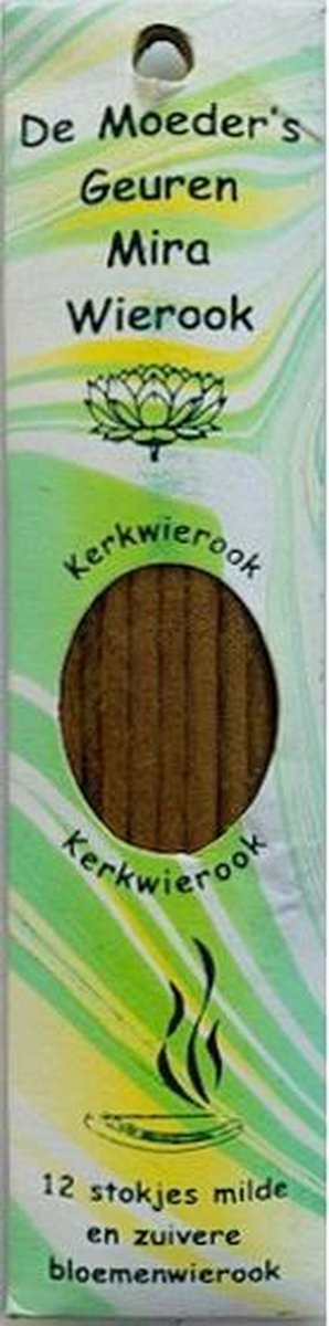 De Moeder's Geuren Wierook 12 stokjes kort kerkwierook Moeders Geuren / Mira Wierook - India