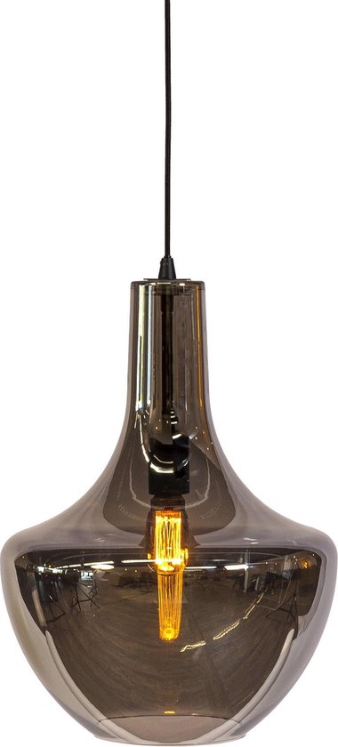 Smoked vintage - Hanglamp - 1-lichts - gerookt glas | bol.com