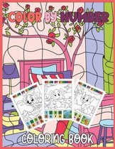 Color by number coloring book