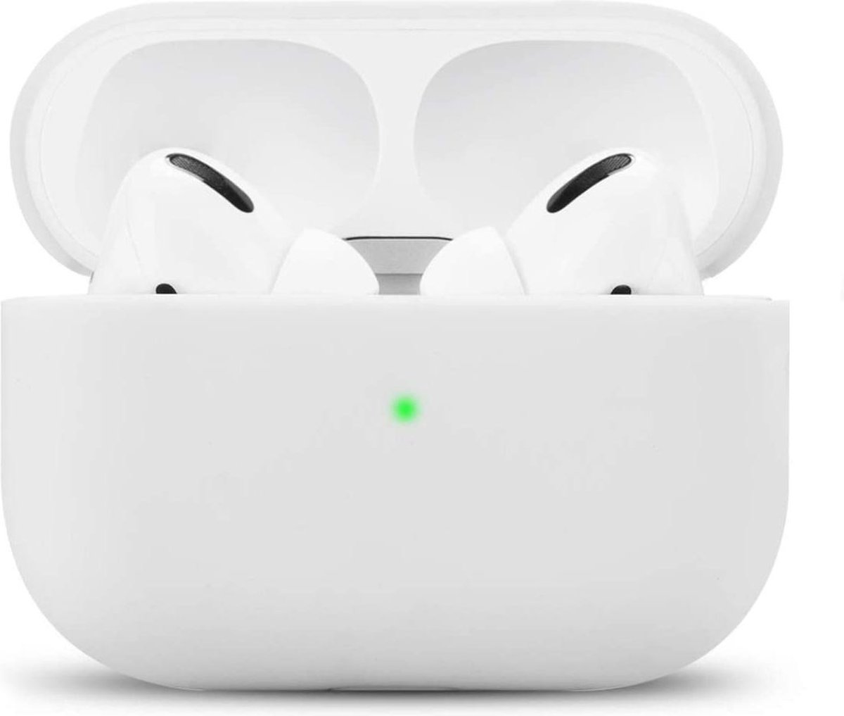 Airpods Pro Hoesje Siliconen Case - Transparant Wit - Airpod hoesje geschikt voor Apple AirPods Pro - LuxeRoyal