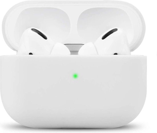 Airpods Pro Hoesje Siliconen Case - Transparant Wit - Airpod hoesje geschikt voor Apple AirPods Pro - LuxeRoyal