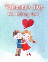 Valentines Day. Gift Coloring Book.