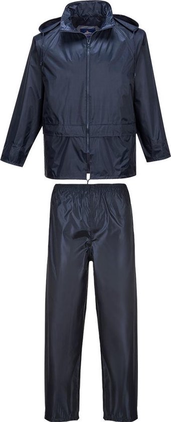 Regenpak 2 delig Donker Blauw Maat XL