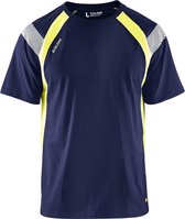 Blaklader T-shirt Visible 3332-1030 - Marine/High Vis Geel - XXXL