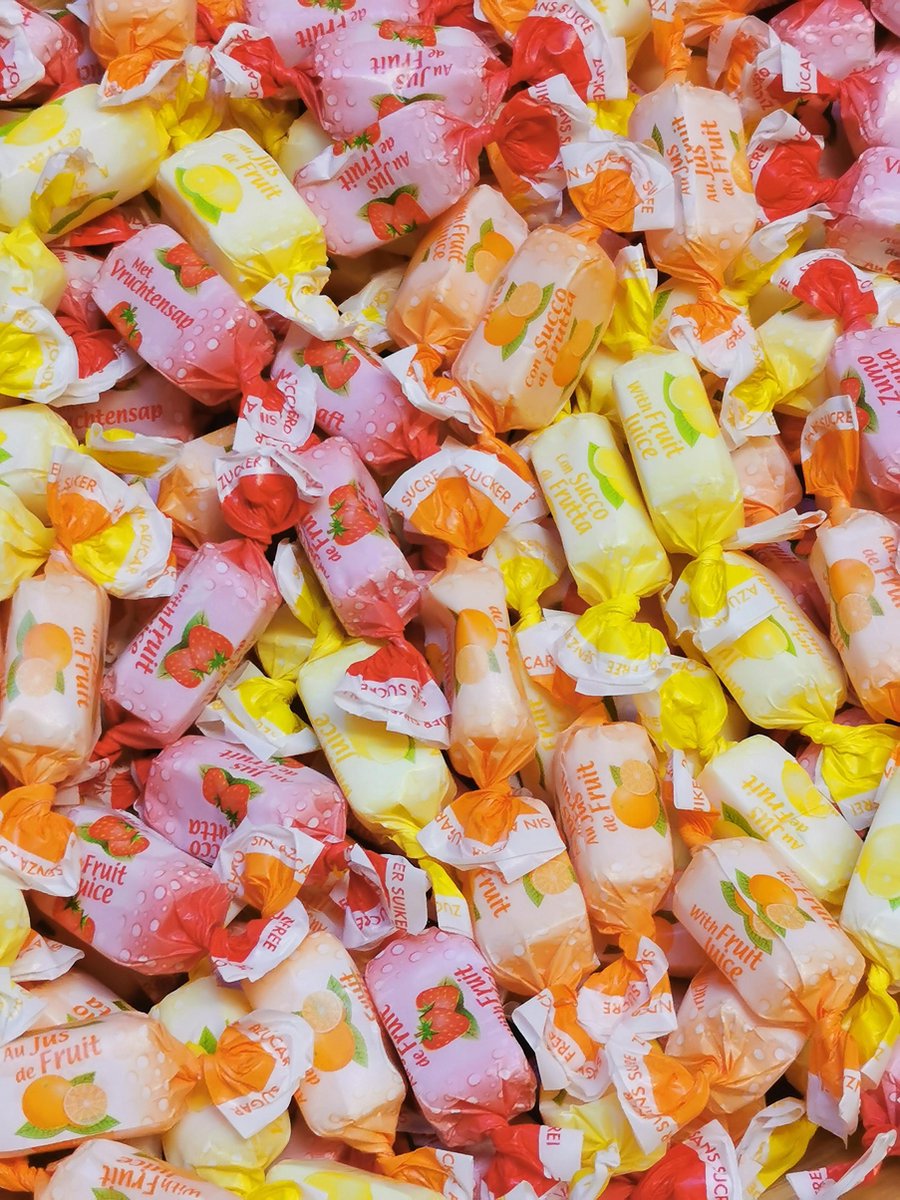 Suikervrije Fruit Toffee mix 450 gram - Glutenvrij - Natuurlijke ...