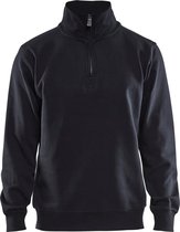 Blaklader Sweatshirt Jersey 1/2 rits 3365-1048 - Zwart - XXXL