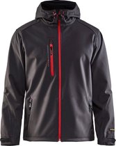 Blaklader 4949 Softshell Werkjas Donkergrijs/Rood