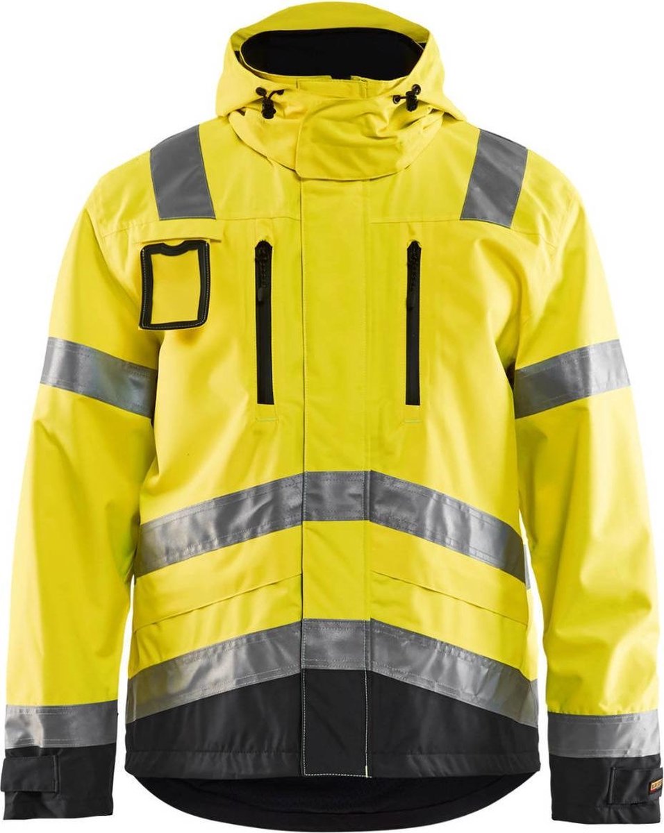 Blåkläder 4837-1977 Jack Ongevoerd High Vis Geel/Zwart maat 5XL