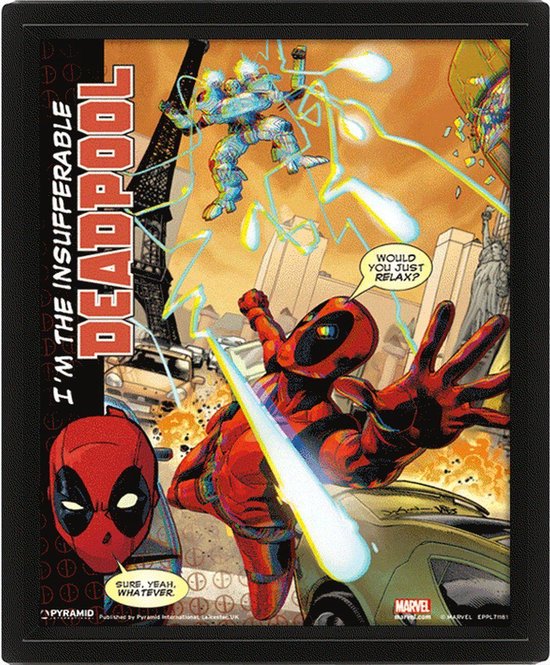 Deadpool - Attack 3D Lenticular Poster 28,7 x 23,5cm