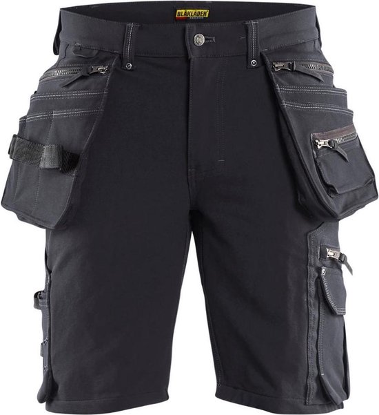 Blaklader 1988 Work Short 4-way Stretch X1900 Gris Foncé/ Zwart
