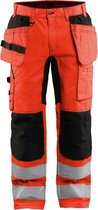 Blaklader 1552 Reflecterende Werkbroek Stretch Rood/Zwart