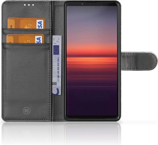Housse en Cuir Etui de Protection pour Sony Xperia 5II Portefeuille Crocodile Imprimer