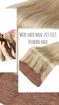 Hair Halo Wire hair extensions visdraad #P27/613 BLOND MIX 30CM HUMAN HAIR