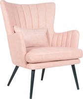 Alora Stoel Charlie roze - Stof - relaxstoel - fauteuil - eetkamerstoel