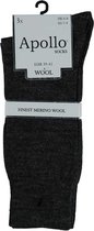Merino Wollen Sokken - Antraciet - 3 Paar - Maat 43-46