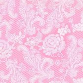 PPD - servetten - 33 x 33 - lunchservetten - serie LACE Geprägte - Roze