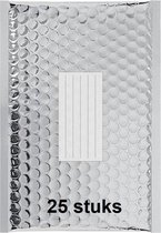 25 stuks luchtkussen enveloppen A5+ metallic Zilver D/1 Bubbeltjes envelop - 260x180mm - zelfklevende strip - Office Depot