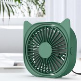 Tafelventilator - Bureau ventilator - Mini ventilator - USB aansluiting - Groen