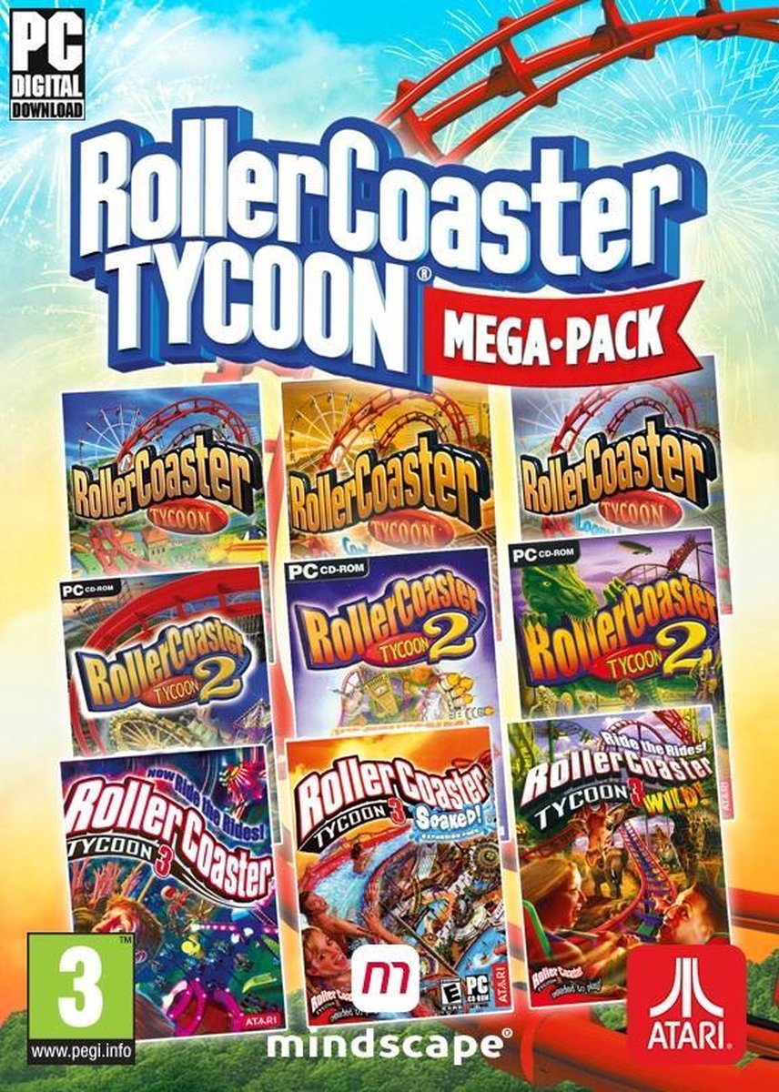 RollerCoaster Tycoon Mega Pack - Windows Download - Mindscape