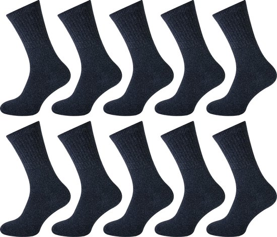 Heren katoenen badstof werk/sport sokken - 10 paar