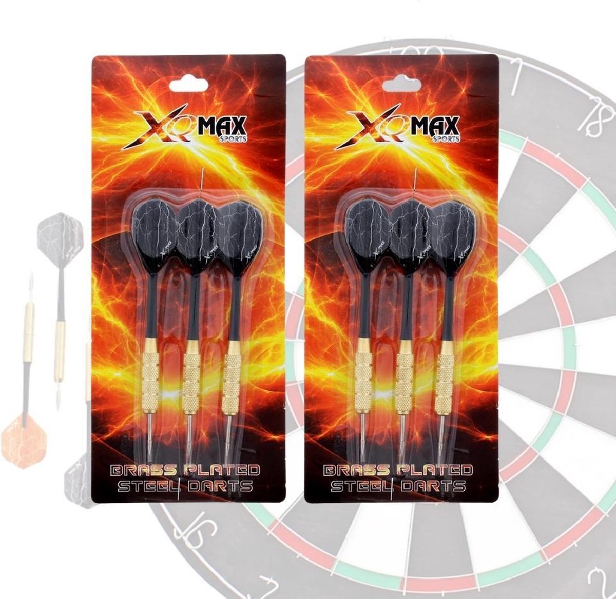 XQMax SPORT - 6 Stevige Complete Dartpijlen - Darts Accessoires - Dartset - Dartpijlen - Darts Pijlen - Darts Flights - Darten - PROFESSIONEEL - 6 Pijlen