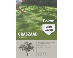 Pokon Graszaad Schaduw - 1kg - Gazonzaad - Geschikt voor 40m² tot 60m² - Speciaal voor een schaduwrijk gazon
