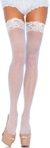 Stockings Jarratelkousen Jarratelgordel Panty Dames Sexy Ondergoed - Wit - 100% nylon - Leg Avenue®