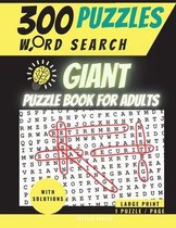 300 Word Search Puzzles: Giant Puzzle Book for Adults, Large Print with Solutions