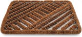 Bruine deurmatten/vloermatten staaldraad/kokos rechthoekig zware kwaliteit 40 x 60 cm - droogloopmatten/staalmatten