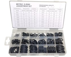 279 delig O ringen set assortiment doos 18 maten o'ringen