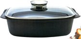 Elo Universeel Braadslee met Glazendeksel 40 x 22 cm met Aromaknop 4,6 L