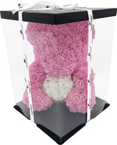 Cupido’s Choice ® Rozen Beer 40 cm Inclusief Gift Box – Rozen teddybeer – Rose Bear - Valentijn – Rozenbeer - Roze