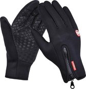 Fiets Handschoenen - Zwart - Met ritssluiting - Racefiets - Mountainbike - Winter - Maat M