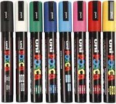 Posca Marker - Universele Stift - Paintmarker - Verschillende Kleuren - PC-5M - lijndikte 2,5mm - 8 stuks