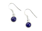 Zilveren oorbellen Lapis Lazuli 925 zilver (incl. oorbel stoppers)