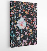 Onlinecanvas - Schilderij - Photo Colorful Paint Art Vertical Vertical - Multicolor - 40 X 30 Cm